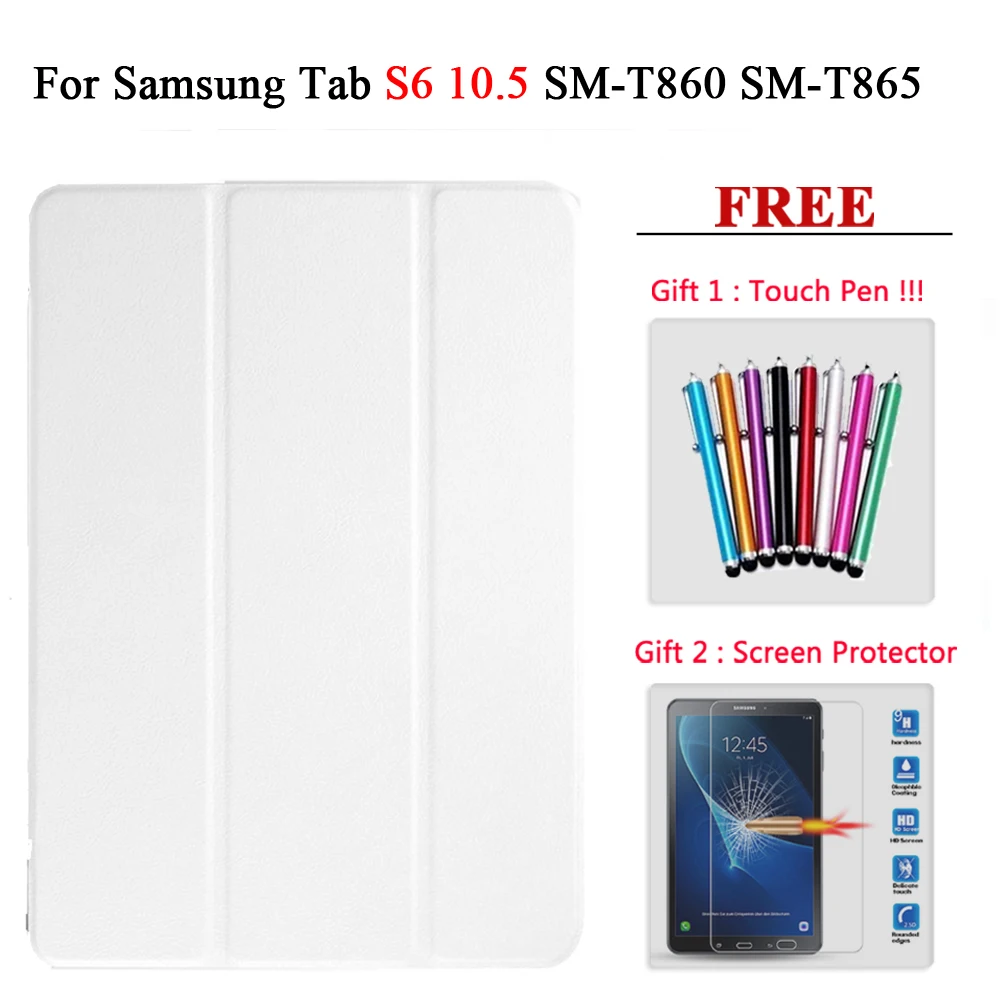Tab S6 10.5 T860 bai Экран протектор Стекло Tab S6/S5e/E+ чехол для планшета чехол для Samsung Galaxy Tab E 9,6/S5e/S6 10,5 SM T860 T865 T720 T725 T560 T561 - Цвет: Tab S6 10.5 T860 bai
