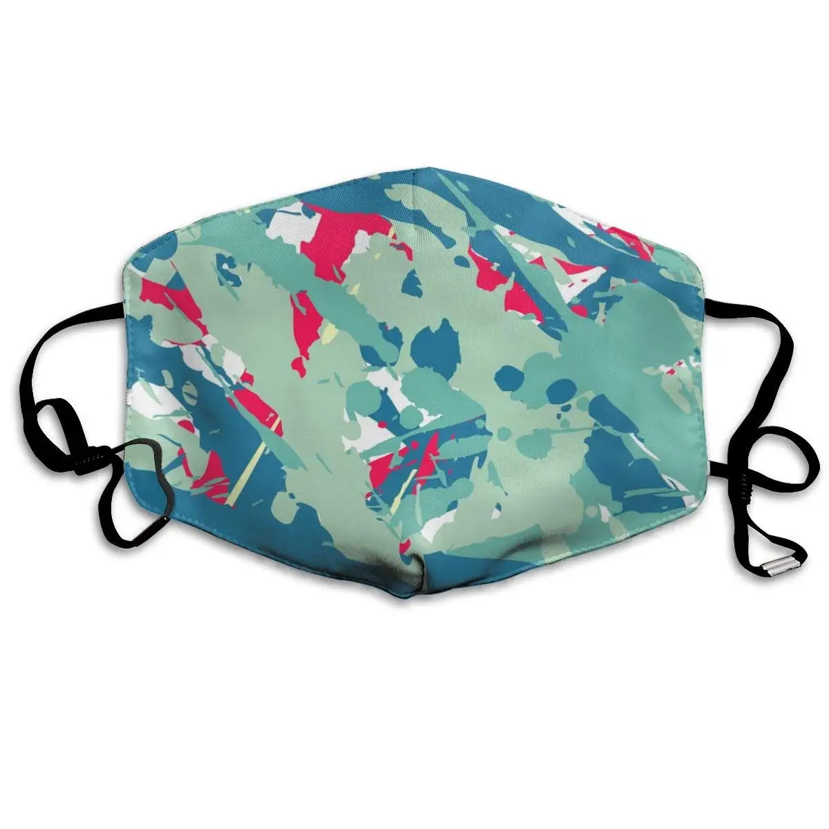 Маска многоразовая с петлями для ушей маска разноцветная абстрактная размытая