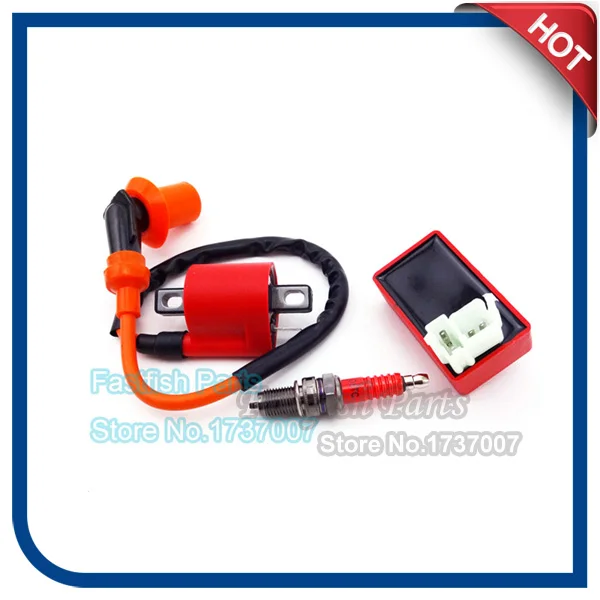 Гоночная катушка зажигания и 6 контактов AC CDI Свеча D8TC для CG 125cc 150cc 200c 250cc ATV Quad