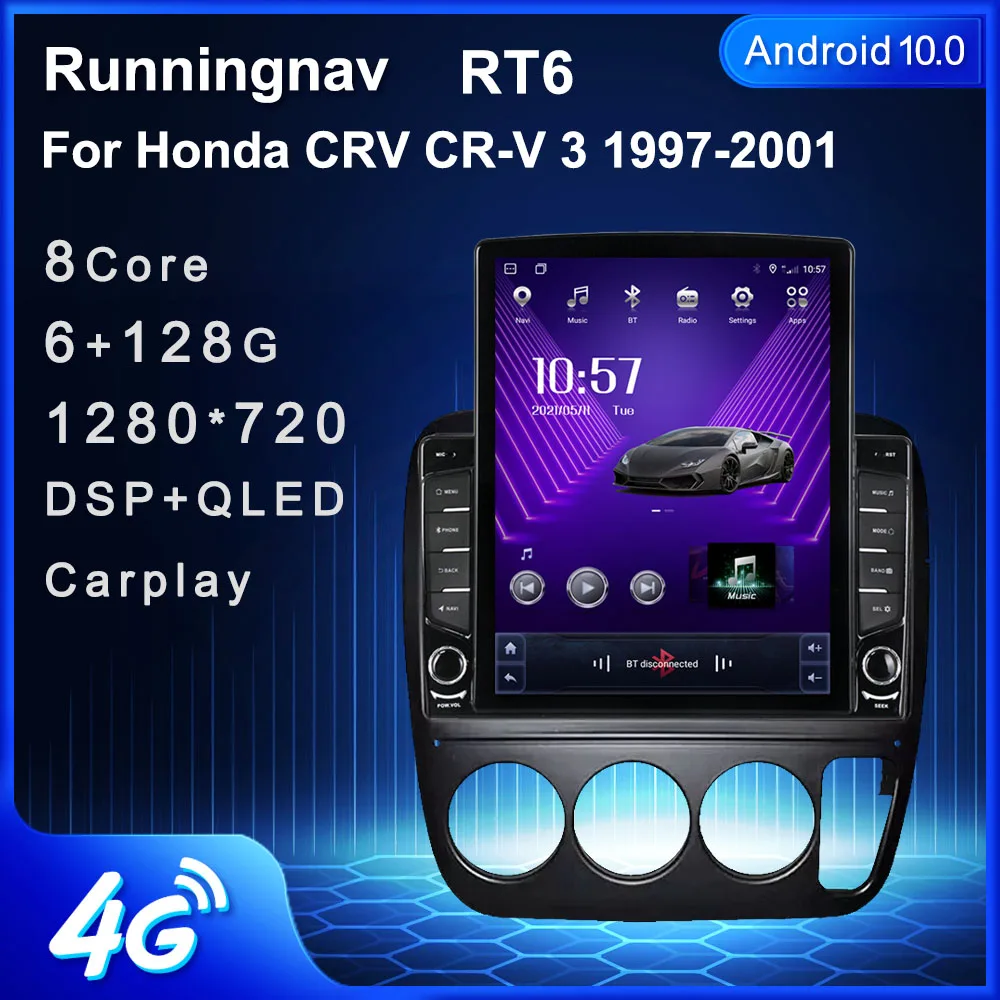 

Runningnav For Honda CRV CR-V 3 1997-2001 Tesla Type Android Car Radio Multimedia Video Player Navigation GPS