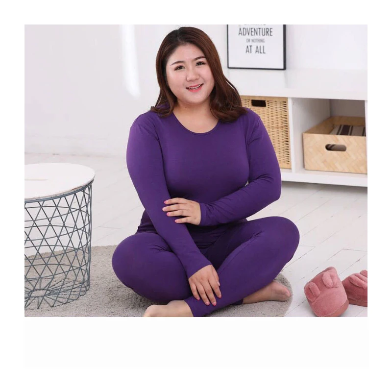 Термальность нижнее белье M-5XL размера плюс зимняя женская Нижнее женские