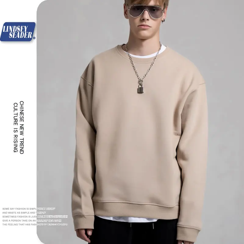 Классическая однотонная теплая флисовая толстовка с капюшоном мужская