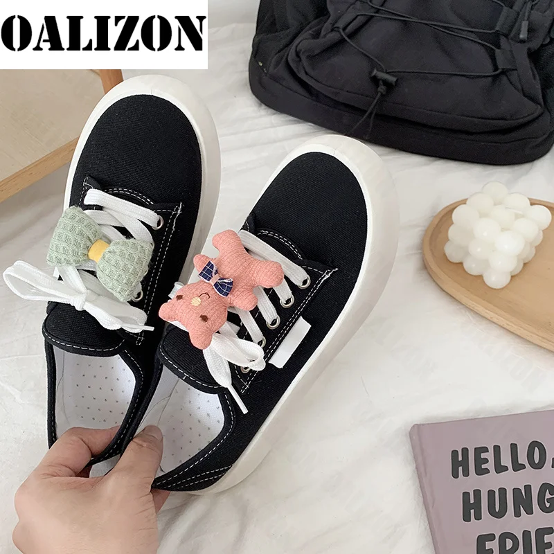 

Women Platform Flats Shoes 2021 Autumn New Fashion Running Vulcanized Shoes Walking Canvas Lace-up Sneakers Sport Mujer Zapatos