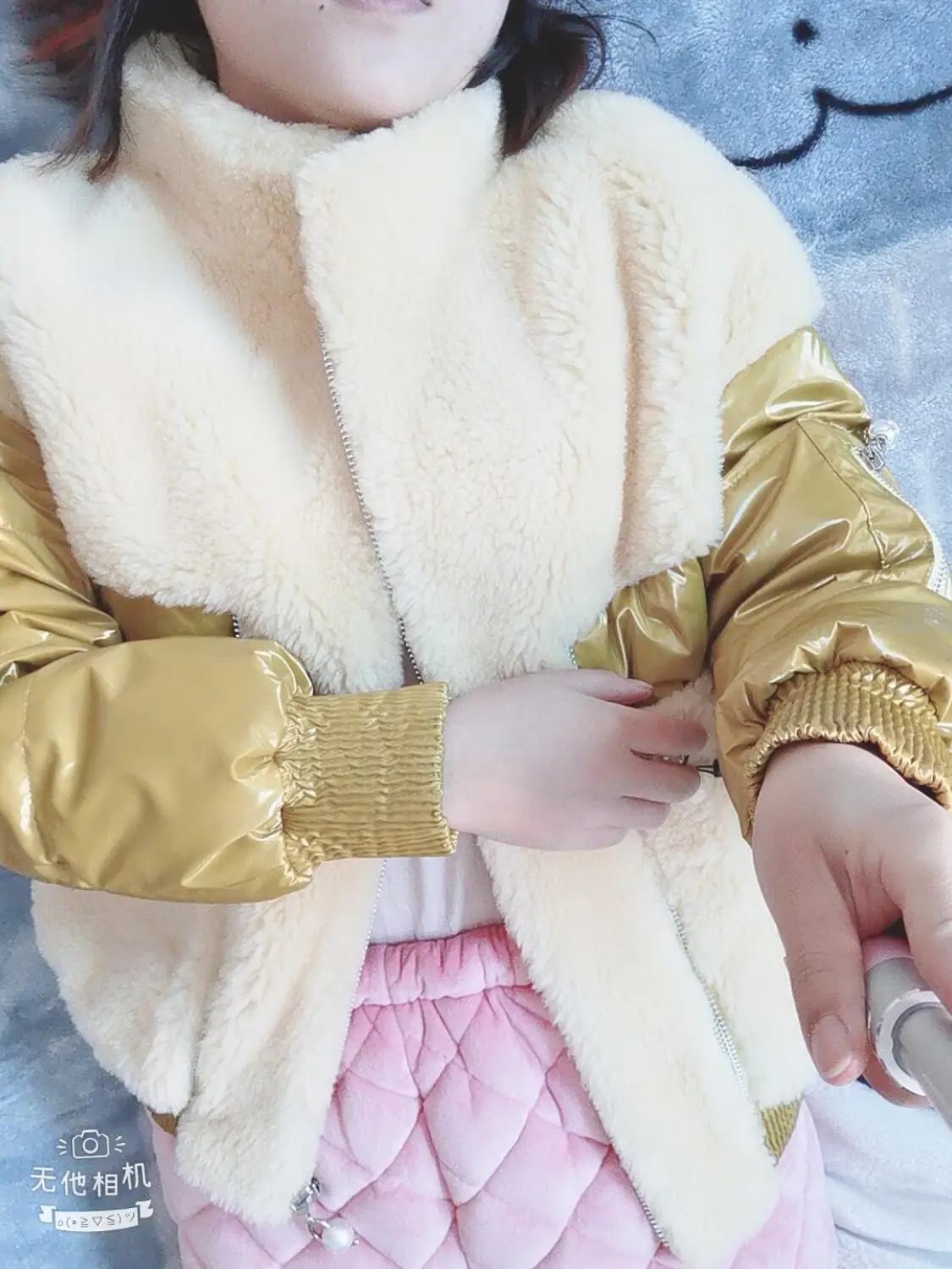 Куртка женская зимняя из овечьей шерсти на белом утином пуху теплая 2021 | Женская