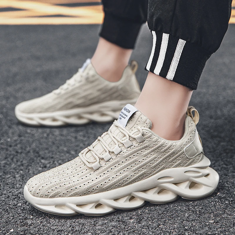 

Breathable Running Shoes 46 Fashion Wear-resistant Gym Men's Jogging Sneakers 45 Large Size Outdoor Walking Casual Sports Shoes