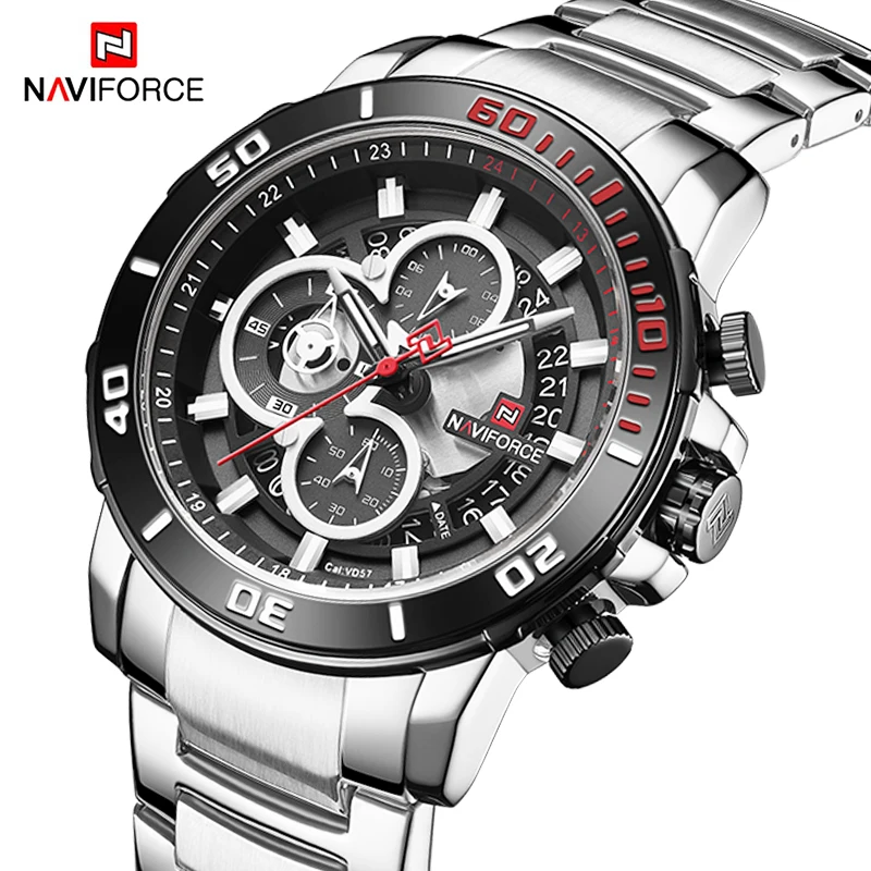 

NAVIFORCE Luxury Business Mens Watches Military Sport Quartz Wristwatch Male Date Week 24hour Waterproof Clock Relogio Masculino