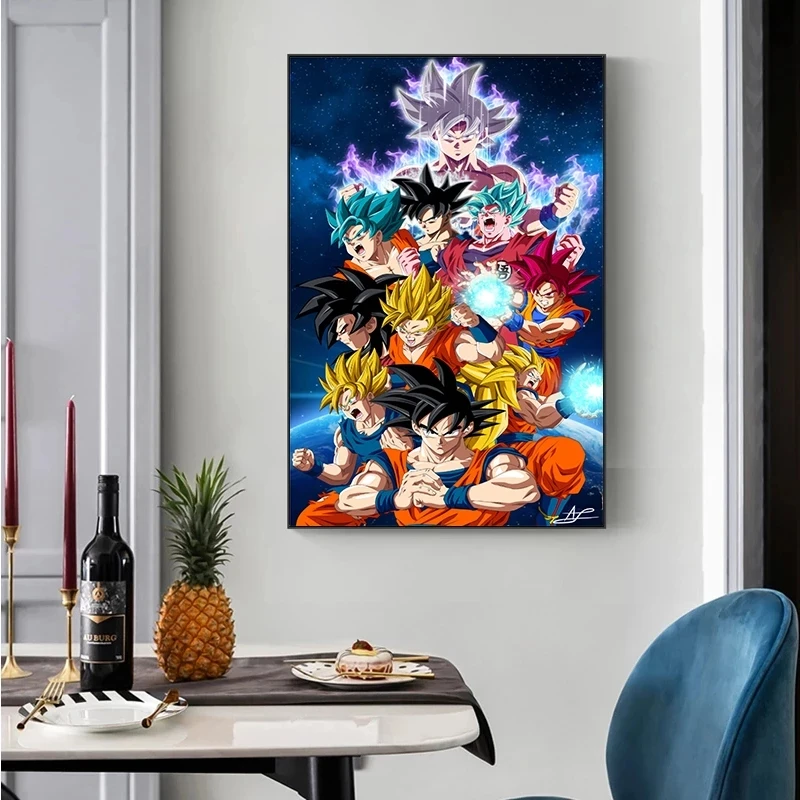 

Bandai Prints Poster Home Decor Dragon Ball Canvas Painting Wall Artwork Modern Bedroom Cuadros Modular Anime Characters Picture