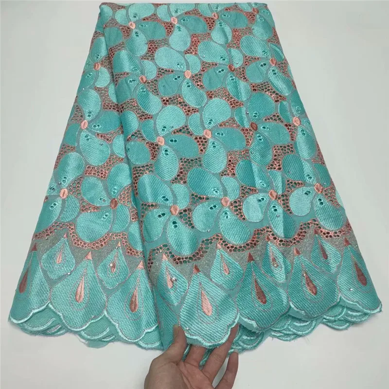 

5 Y Swiss lace fabric 2021 heavy beaded embroidery African lace fabrics 100% cotton fabric Swiss voile Dry lace in Switzerland