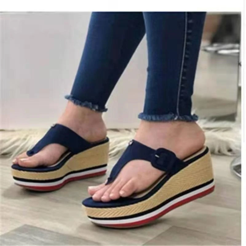 

Women Sandals 2021 New Slippers Platform Wedges Shoes Ladies Summer Slides Mujer Flip Flops Plus Size 35-43 Free shipping