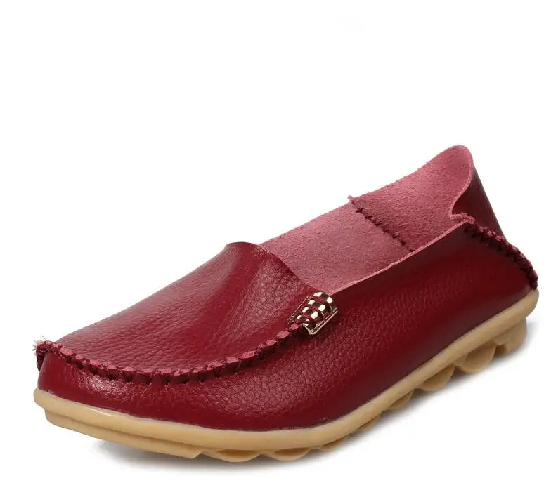 

Akexiya Fashion Slip On Loafers Boat Shoes Women Flat Leather Moccasin Shoes Woman Slip On Ladies Shoes Casual Flats Moccasins