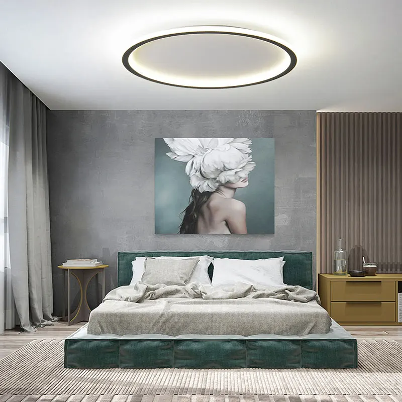 

Modern Ultra-Thin Ceiling Light For Living Dining Room Bedroom Kitchen Round Square Rectangle Multi Size Luminaire Fixture