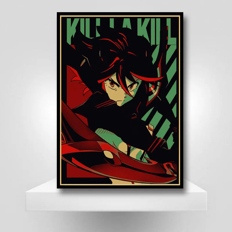 

Various Classic Anime Characters Kraft Paper Retro Posters Painting Wall Modern Art Poster for Kids Room Bar Coffee House Decor