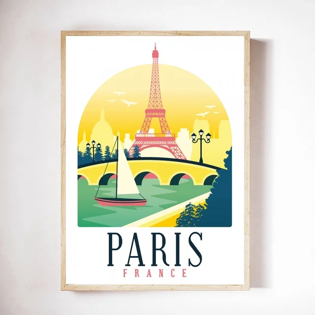 

Ретро Винтажный Париж Франция фотография холст постер