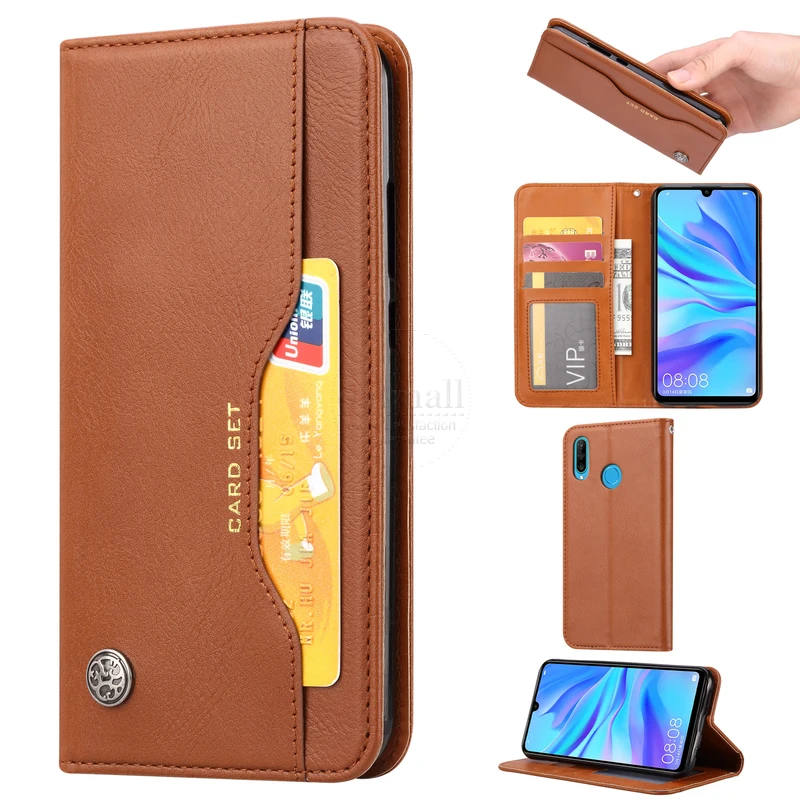 For Huawei Honor 20i Case Wallet Suede Leather Card Stand Magnetic Folio 20 light Luxury Retro Flip Cover | Мобильные телефоны и