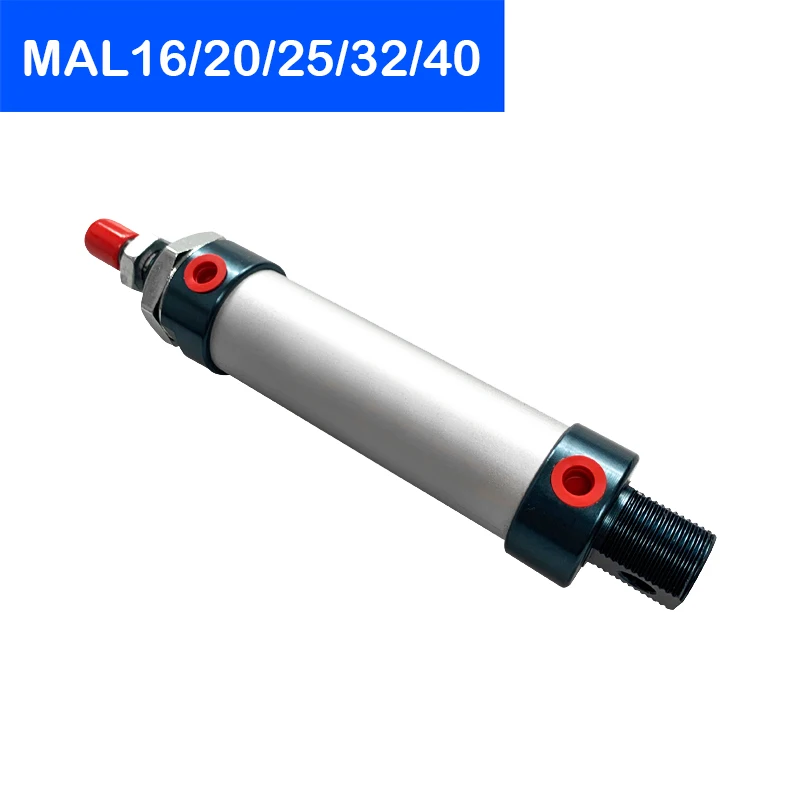 

MAL Series Mini Pneumatic Cylinder 16/20/25/32/40mm Bore 25-500mm Stroke Double Acting Aluminum Alloy Air Cylinder Free shipping