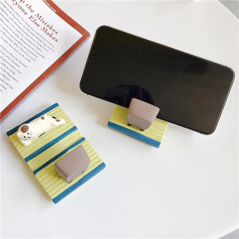 Держатель для телефона с милым котиком и свинья планшеты настольная подставка