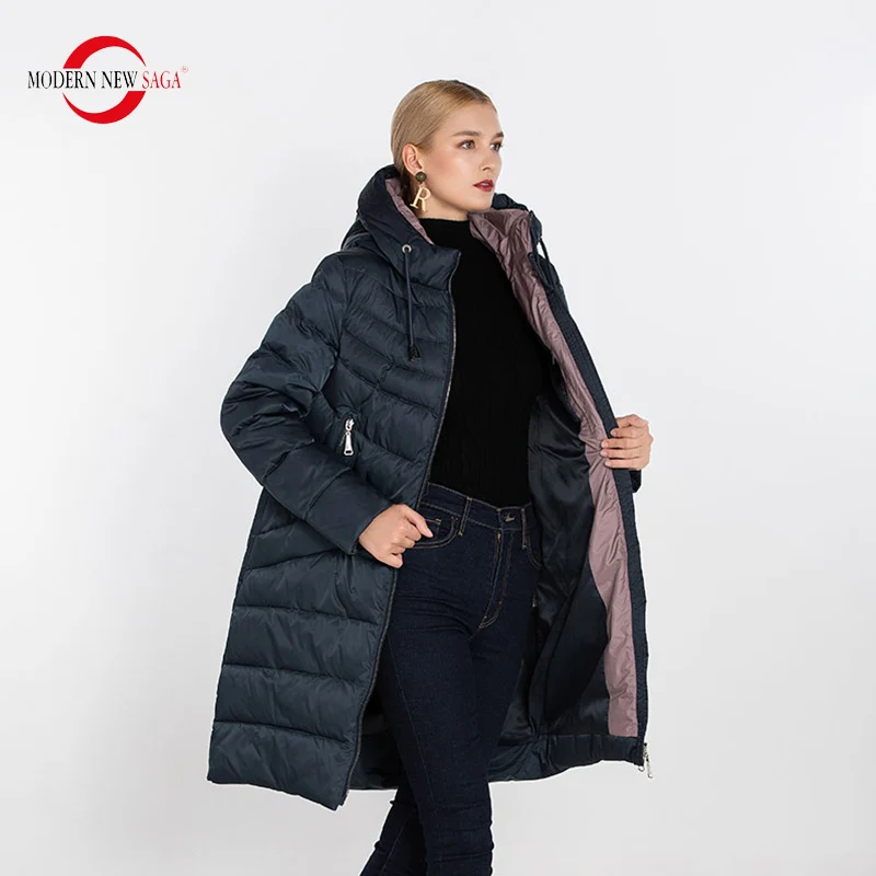 MODERN NEW SAGA 2020 Женская Теплая Длинная Куртка Пальто Женское Зимнее Длинное Зимние