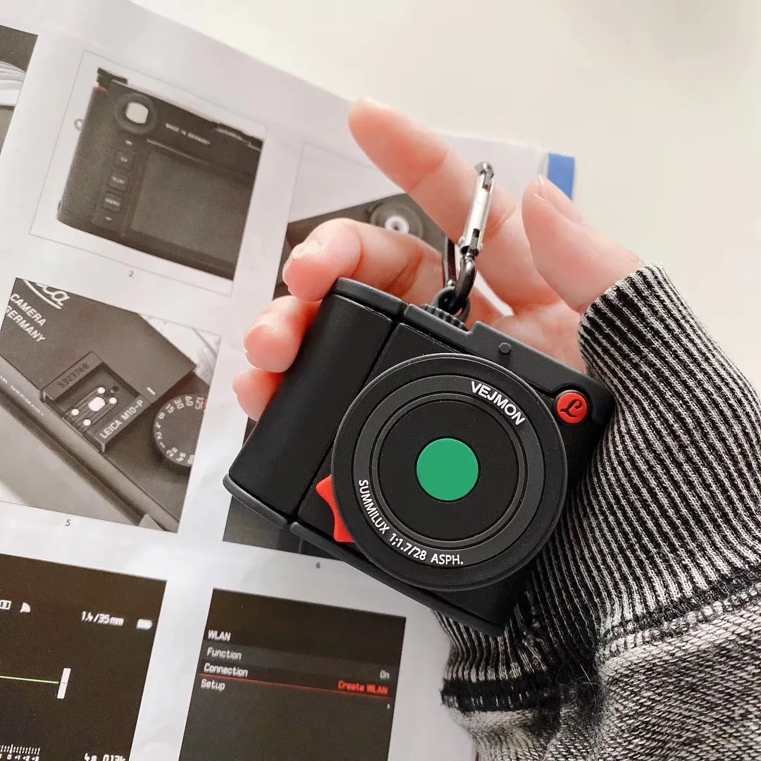 

For Airpods Case 3D Camera Case For Airpods 1/2 Case Soft Silicone Earphone Headphone Cover For Airpods Pro Case