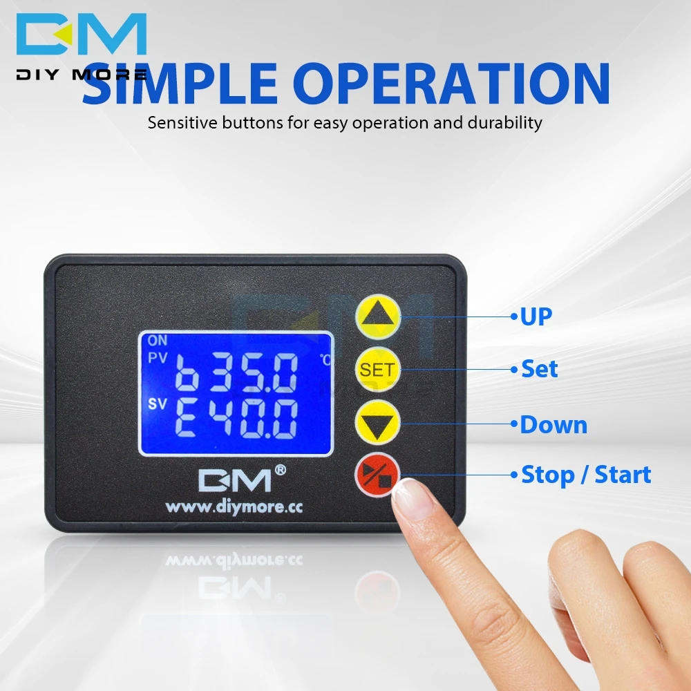 AC 110V 220V DC 12V 24V 1 37 Inch LCD цифровой регулятор температуры термо контроль термостат