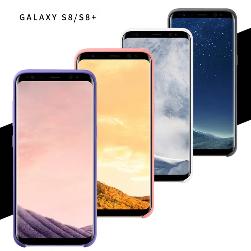 Оригинальный жидкий силиконовый чехол для Samsung Galaxy S8/S8 Plus мягкий шелковистый