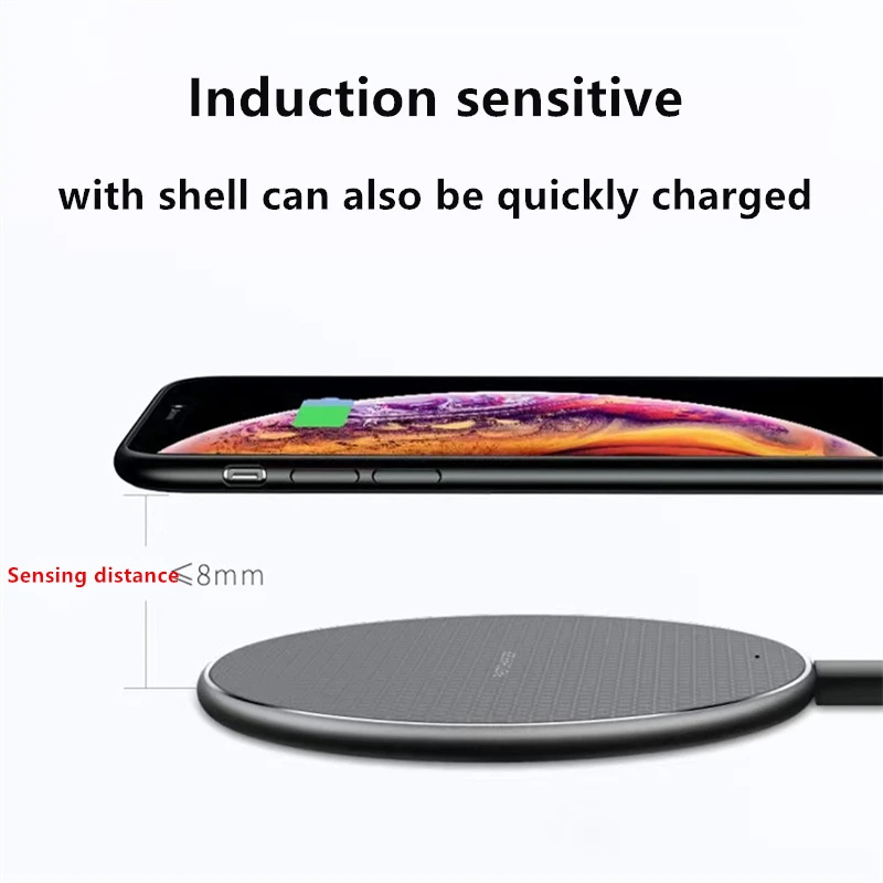 10w quick wireless charger for samsung huawei xiaomi oppo iphone 12 pro max 11 pro xr xs phone fast inductive charging free global shipping
