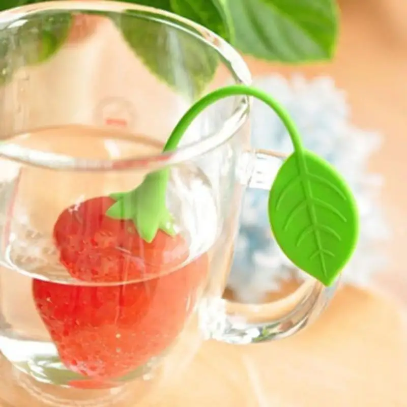 

Creative Strawberry-Shape Tea Infuser Strainer Silicone Tea Bag Leaf Filter Diffuser Teaware Teapot Accessory Kitchen Gadget