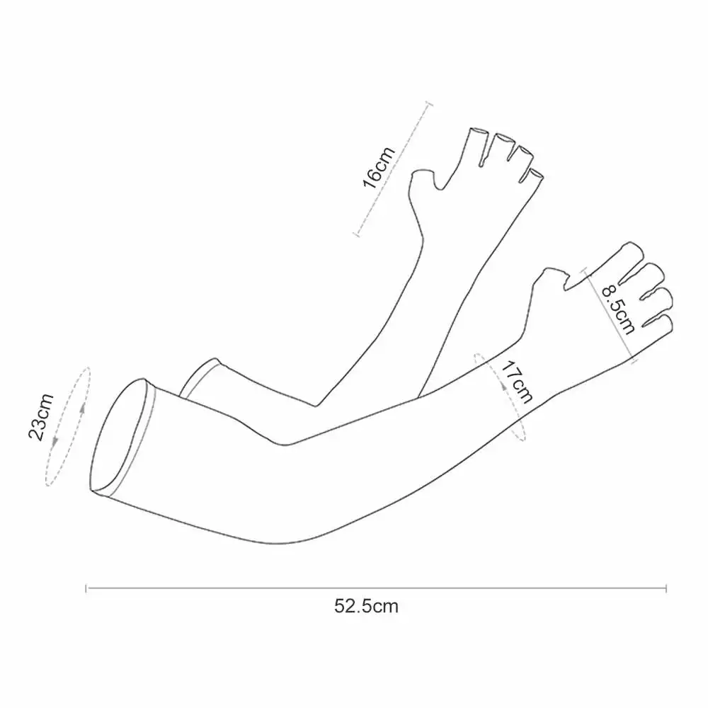 

1 Pair Sports Cycling Gloves Arm Sleeves Non-Slip Bicycle Half Finger Gloves for Men Women Arm Cover Sunscreen Protector
