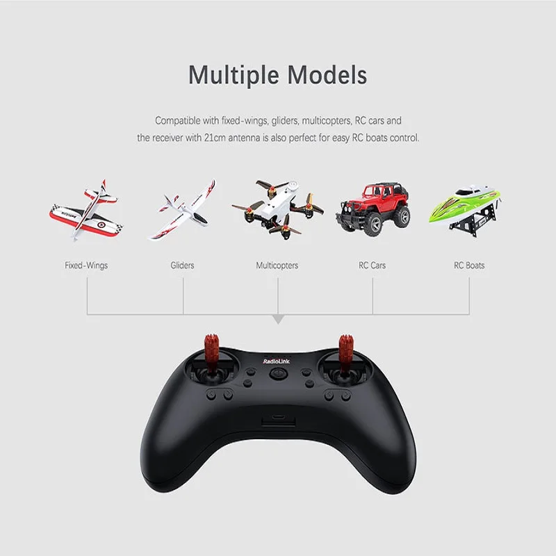 

T8S Handle Remote Controller 8CH 2KM Control Receiver RC for Drone Parts