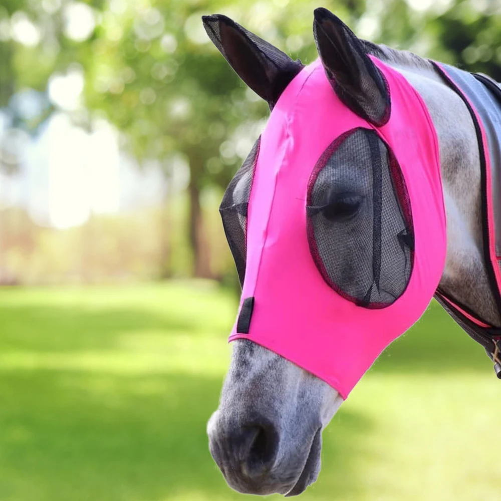 Летняя маска для защиты от комаров и лошадей сетчатая вуаль глаз защитный чехол