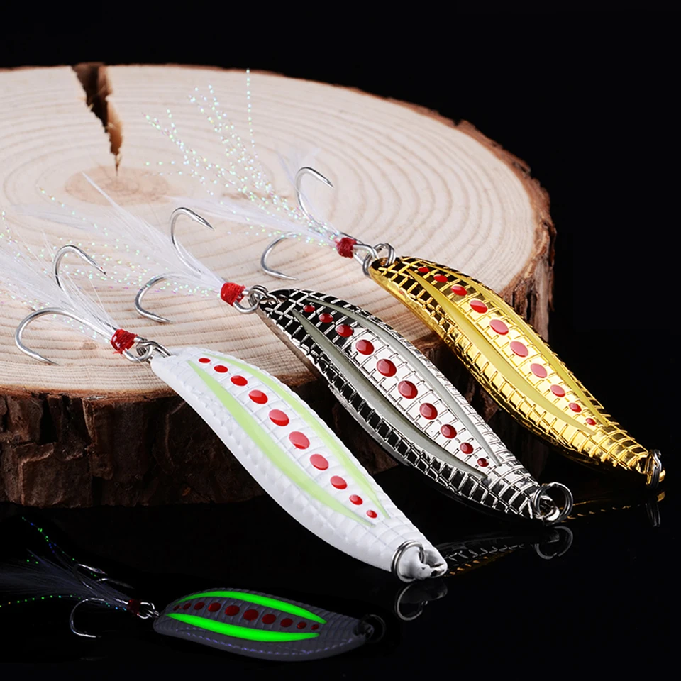 WALK FISH Metal VIB 7 г/10 г/15 г/20 г Светящиеся пиявки Спиннеры ложка рыболовные жесткие приманки ночные рыболовные снасти рыболовные приманки