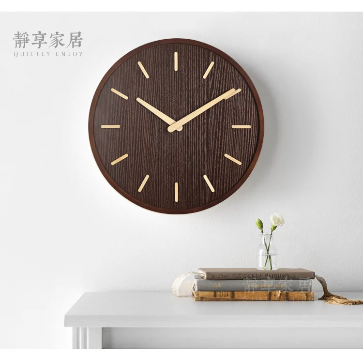 

Large Wall Clock Wood Modern Big Living Room Wooden Frame Needle 20 Inch Watch Clocks Wall Home Decor Horloge Murale Gift FZ800