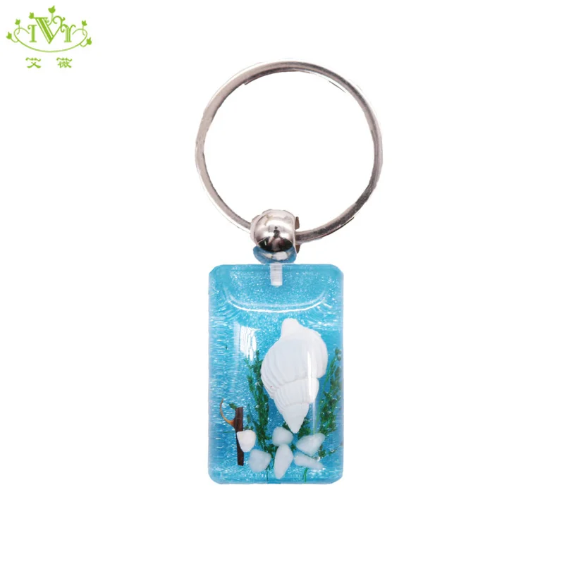 Брелок ракушка Sea World в виде ракушки связка для ключей с кристаллами океана