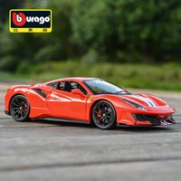 bburago 124 scale ferrari 488 pista stradale alloy luxury vehicle diecast cars model toy collection gift
