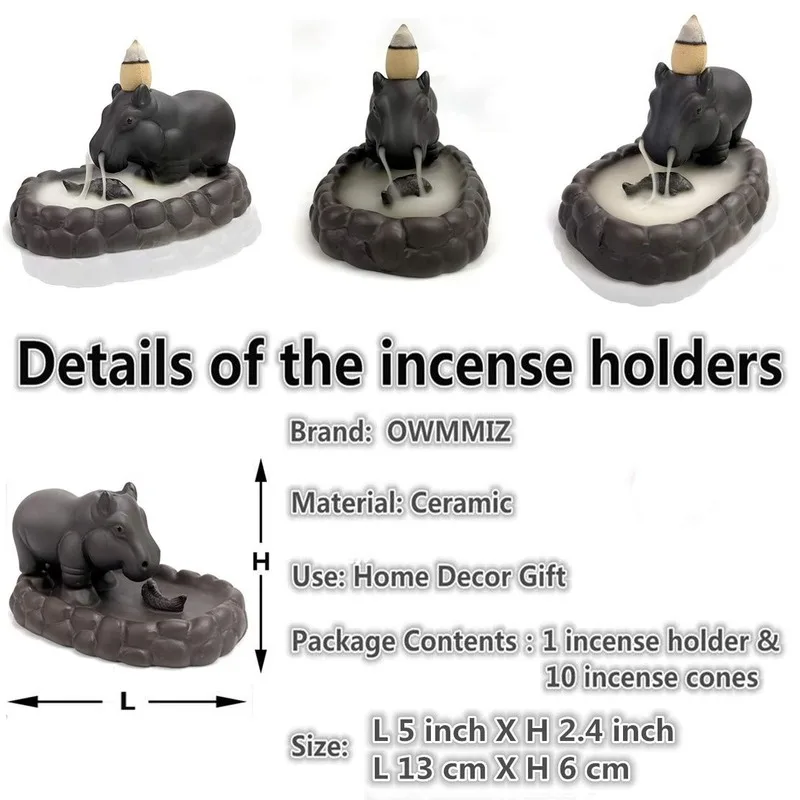 Ладан n Wish Африканский держатель ладана для зоопарка задний поток горелка