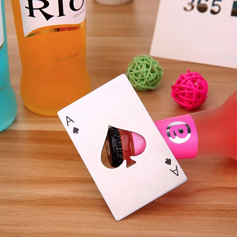 Черный/серебристый карточка для покера Лопата открывалка бутылок пива