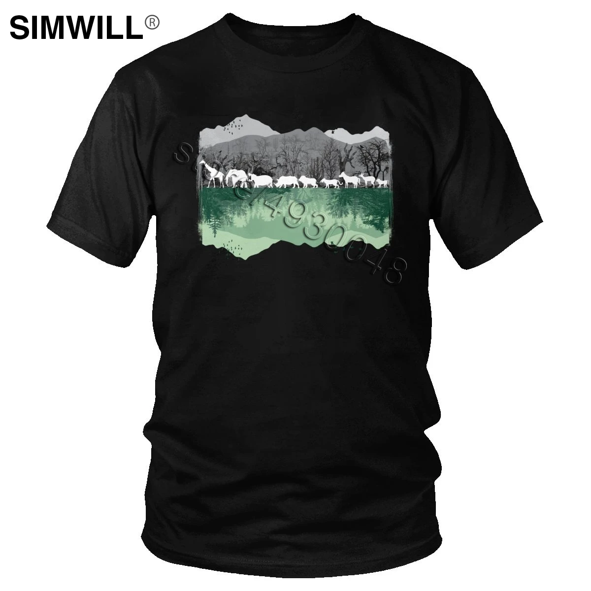 

Trend Save The Wild Animal T Shirt Men Print Cotton Tees Round Neck Short Sleeves Africa Life Tshirt Graphic Summer Tops Gift
