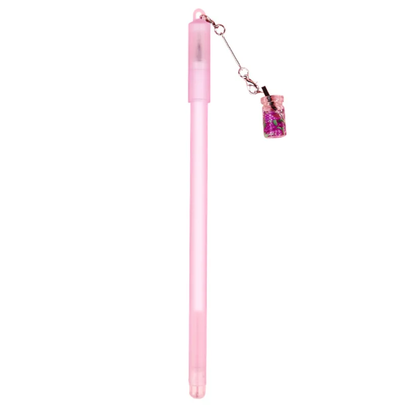 

50pcs Korean Stationery Creative Pendant Pens for School Office Supplies Cute Fruit Drink Gel Pens Material Escolar Macaron Gift