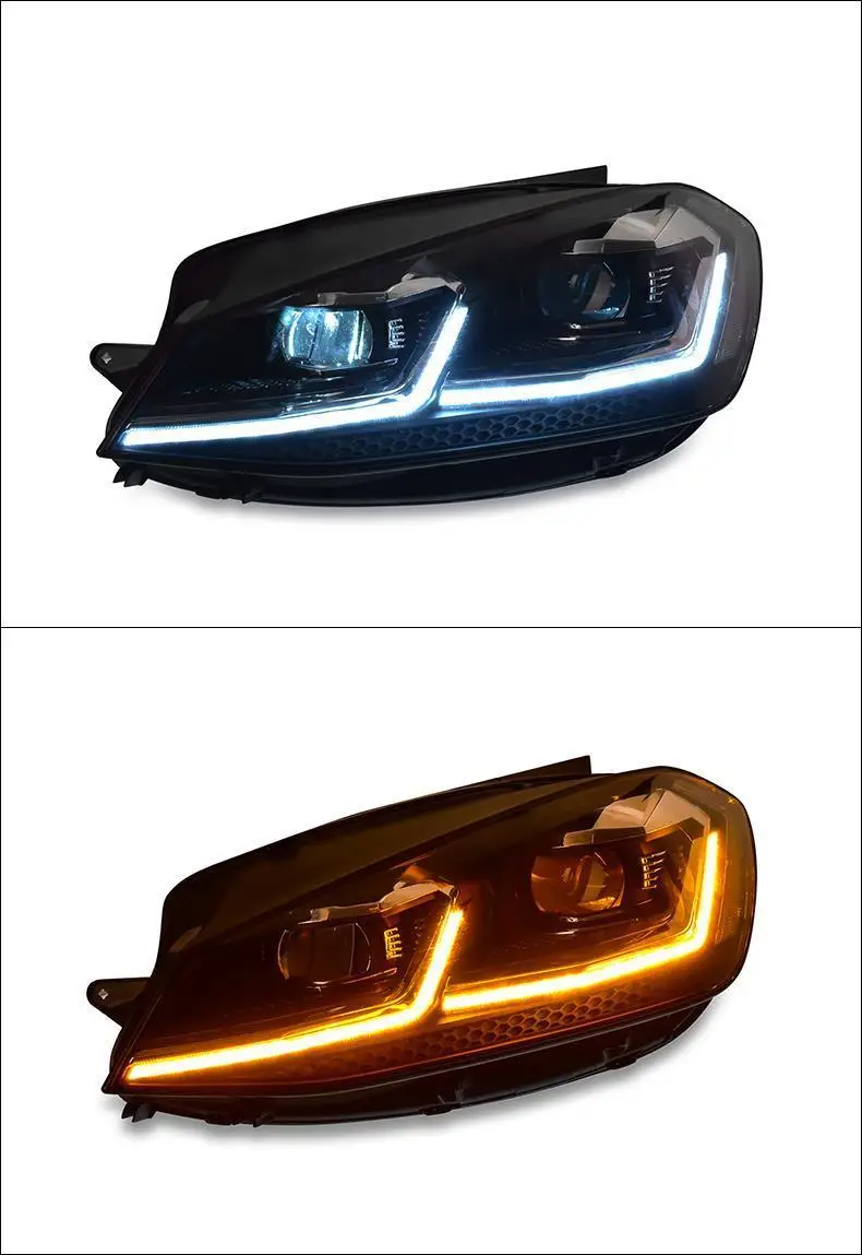 Drl Automovil Запчасти для укладки Neblineros Led Para Автомобильные фары Задние Автомобильные фары в сборе 14 15 16 17 для Volkswagen Golf 7