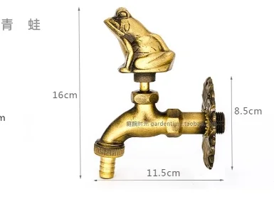 14 outdoor garden faucet animal shape Bibcock antique brass Fat cat tap for washing mop/Garden watering Animal faucet - Цвет: 14