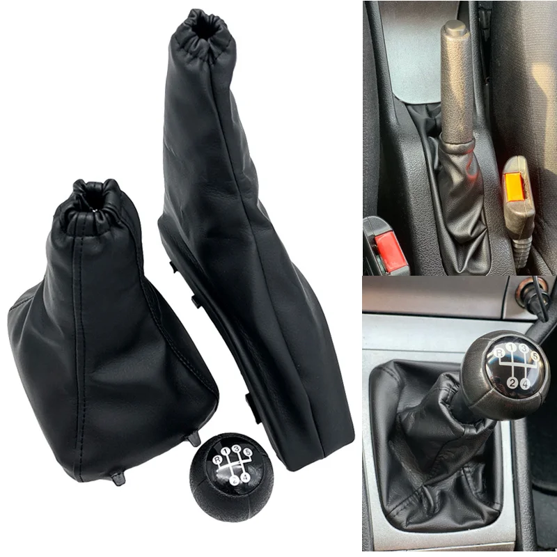 

5 Speed Leather Car Handbrake Gear Gaiter Dust Cover Case Gear Lever Shift Knob for Vauxhall Opel Astra II G Zafira A 1998-2010
