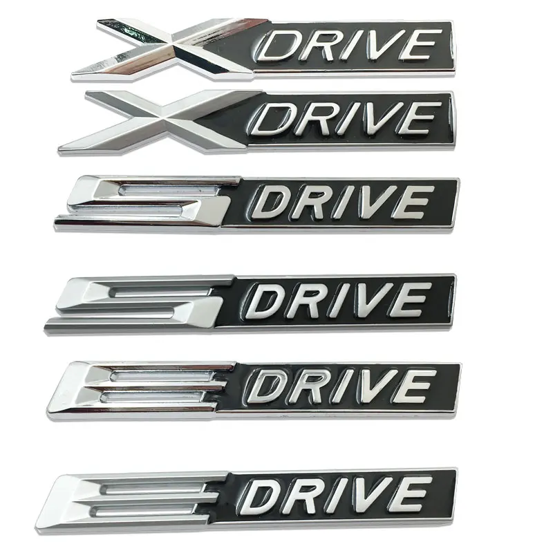3D металлические хромированные черные буквы брызговика XDrive EDrive SDrive эмблемы для BMW