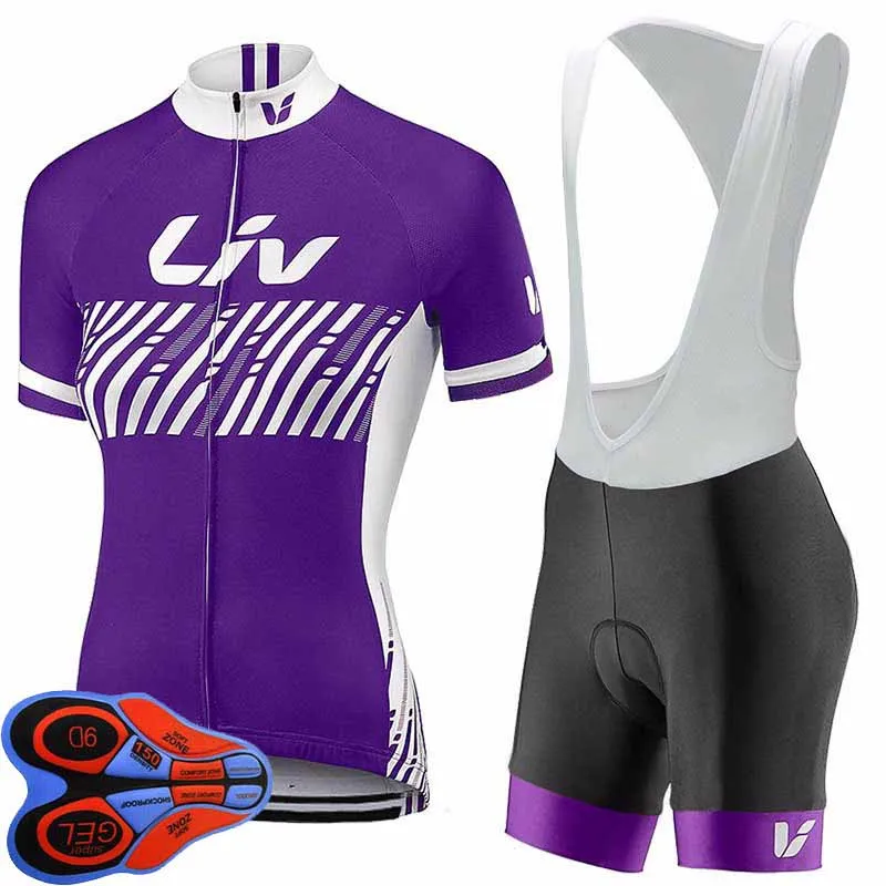 Рубашка костюм одежда-комплект Велоспорт-Джерси нагрудник/шорты Liv женский