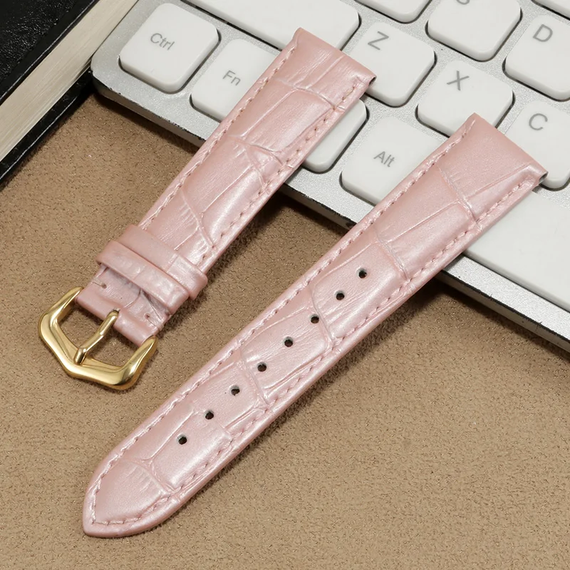 Genuine Leather  Watchband 14 15 16 17 18 19 20 21 22 23 24mm Colors  Strap For Tank Solo Series Male Female Watch Chain