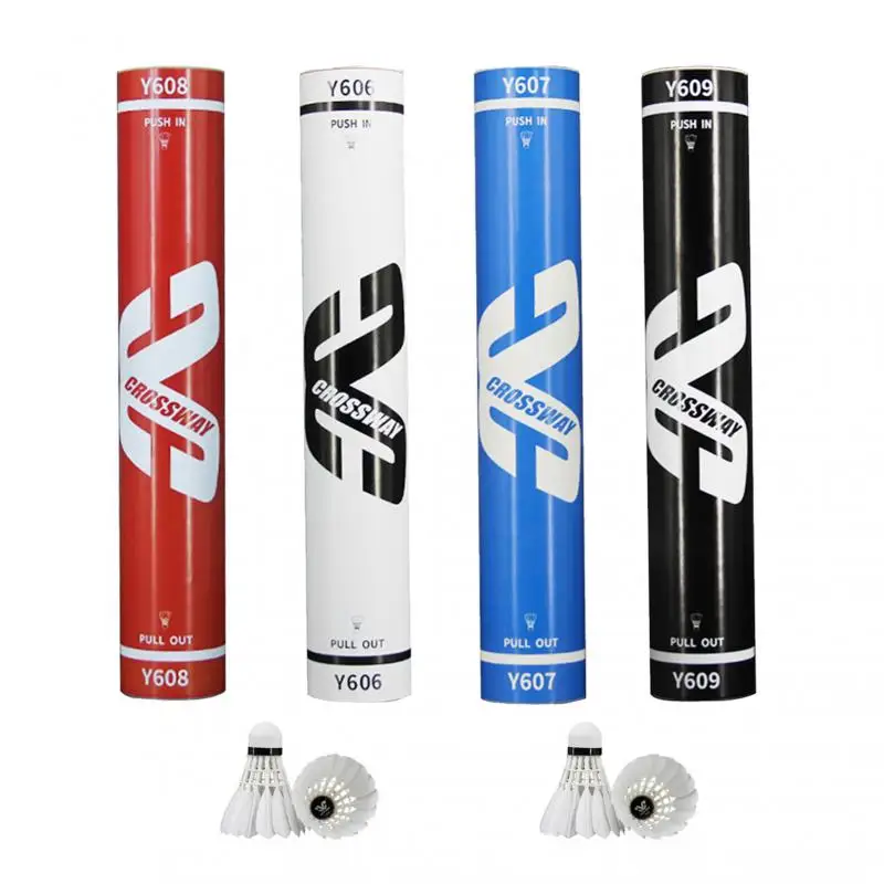 

Волан для бадминтона с утиными перьями, ульсветильник прочный устойчивый волан для спорта на открытом воздухе, соревнований, 12 шт.