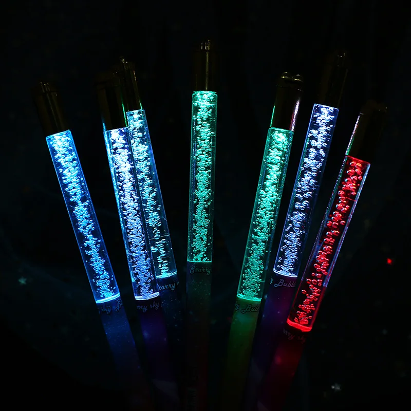 Кавайная ручка светящаяся гелевая креативный светильник с масляным песком 0 5 мм