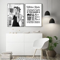 kitchen rules poster canvas art print women call smoking photography painting black white picture home girls room %d0%ba%d0%b0%d1%80%d1%82%d0%b8%d0%bd%d1%8b