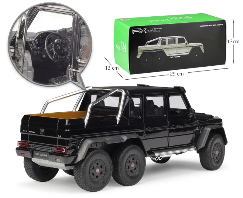 WELLY литая модель автомобиля в масштабе 1:24 Mercedes Benz G63 AMG 6X6 классический грузовик