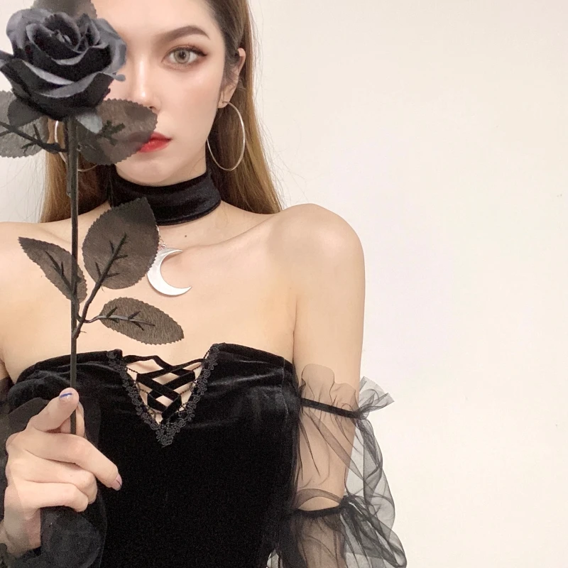 

JCHB 2021 Summer Dress Vintage Sexy Dress Female Long Sleeve Dresses for Women Party Backless Mini Clothes Vestido De Mujer Pph
