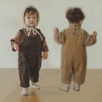 2020 autumn new baby overalls pants boys and girls children corduroy strap trousers toddler boys casual jumpsuits overalls