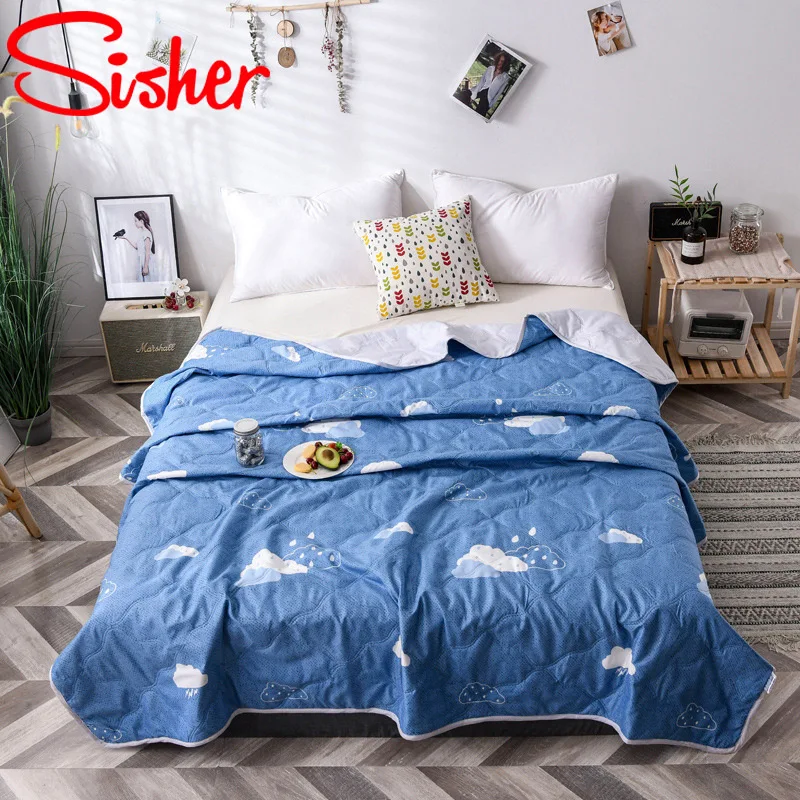 Современное мультяшное тонкое одеяло летнее дышащее покрывало для кондиционера